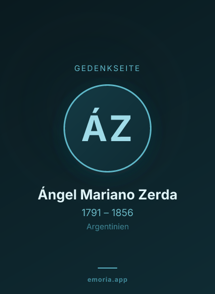Gedenkportrait von Ángel Mariano Zerda