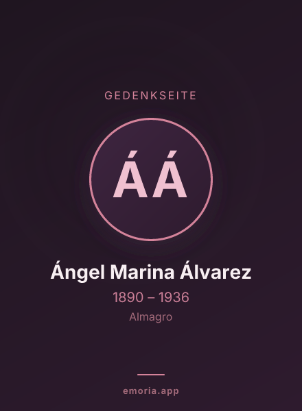 Gedenkportrait von Ángel Marina Álvarez