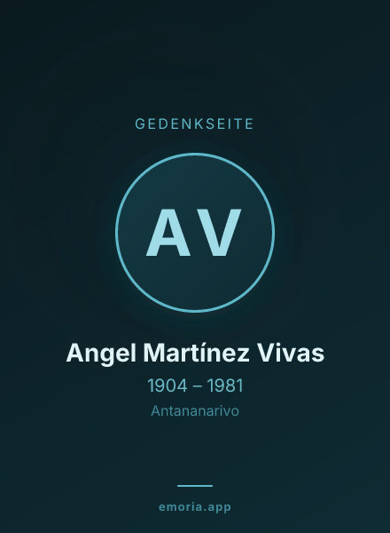 Gedenkportrait von Angel Martínez Vivas