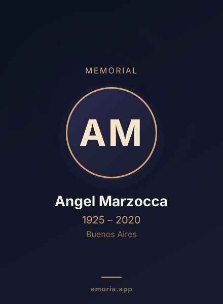Memorial portrait of Angel Marzocca