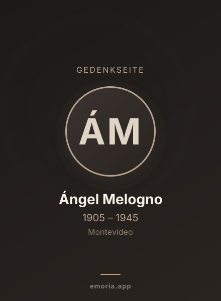 Gedenkportrait von Ángel Melogno