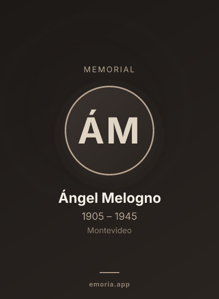 Memorial portrait of Ángel Melogno