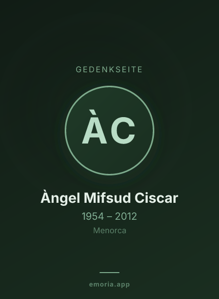 Gedenkportrait von Àngel Mifsud Ciscar
