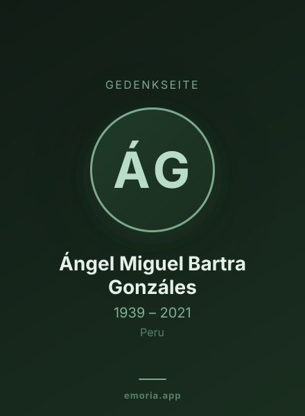 Gedenkportrait von Ángel Miguel Bartra Gonzáles