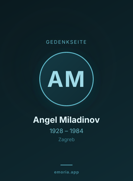 Gedenkportrait von Angel Miladinov