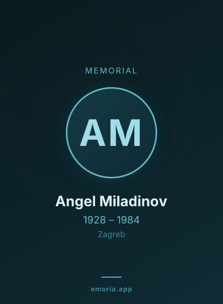 Memorial portrait of Angel Miladinov