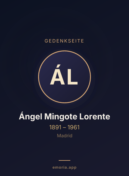 Gedenkportrait von Ángel Mingote Lorente