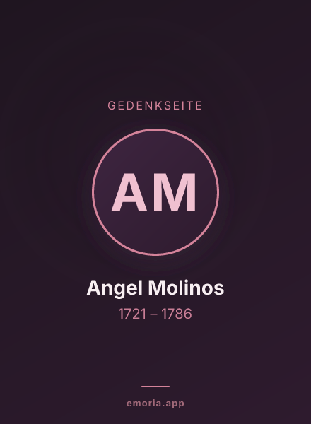 Gedenkportrait von Angel Molinos