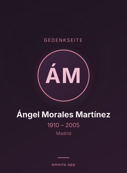Gedenkportrait von Ángel Morales Martínez