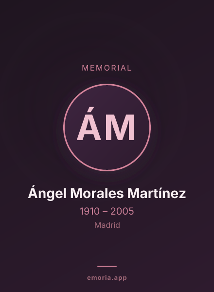 Memorial portrait of Ángel Morales Martínez