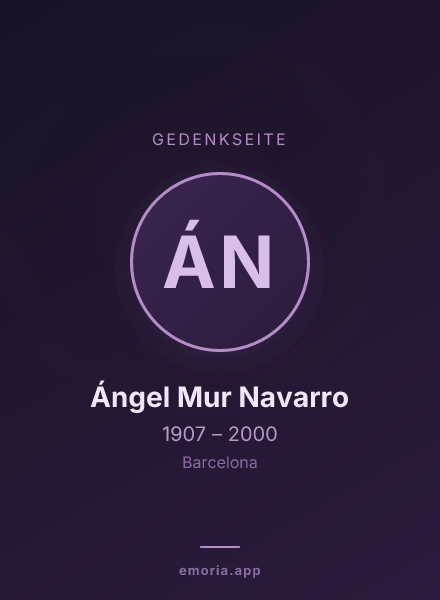 Gedenkportrait von Ángel Mur Navarro