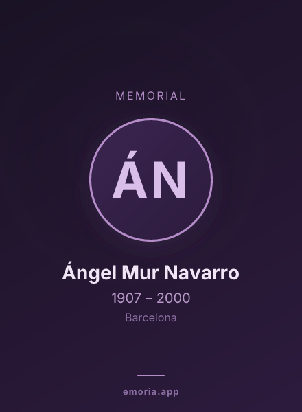 Memorial portrait of Ángel Mur Navarro
