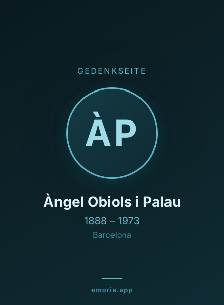 Gedenkportrait von Àngel Obiols i Palau