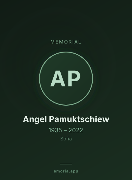 Memorial portrait of Angel Pamuktschiew