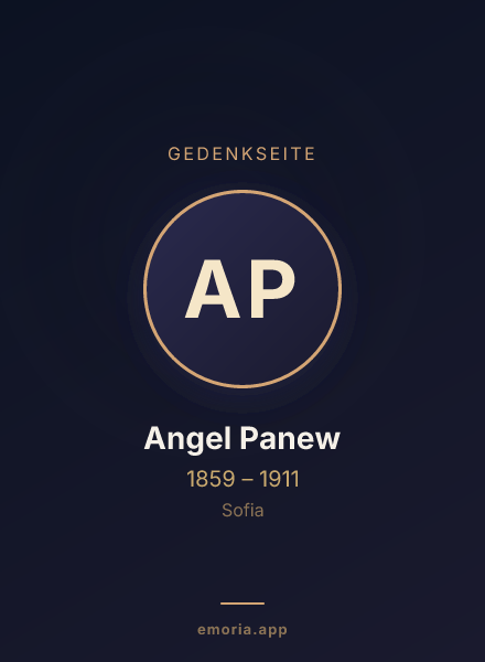 Gedenkportrait von Angel Panew
