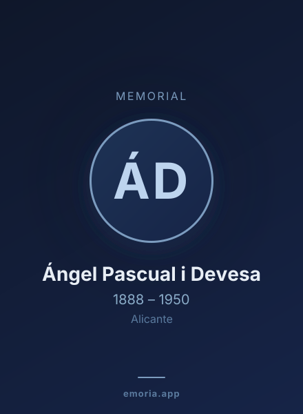 Memorial portrait of Ángel Pascual i Devesa