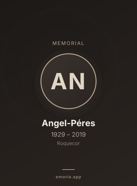 Memorial portrait of Angel-Péres