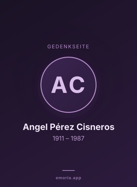 Gedenkportrait von Angel Pérez Cisneros