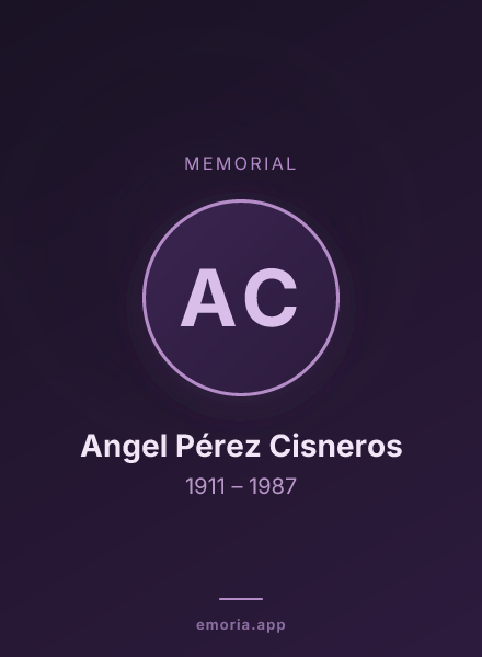 Memorial portrait of Angel Pérez Cisneros