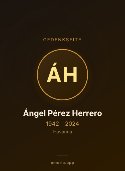 Gedenkportrait von Ángel Pérez Herrero