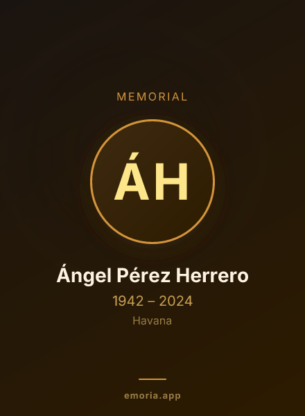 Memorial portrait of Ángel Pérez Herrero