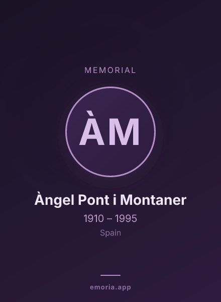 Memorial portrait of Àngel Pont i Montaner