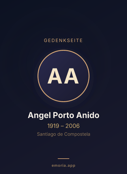 Gedenkportrait von Angel Porto Anido