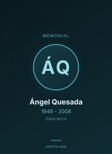 Memorial portrait of Ángel Quesada