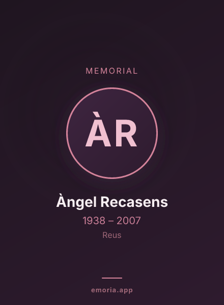 Memorial portrait of Àngel Recasens
