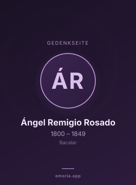 Gedenkportrait von Ángel Remigio Rosado