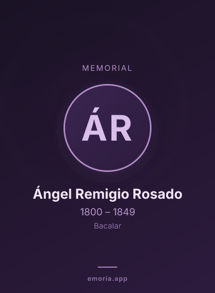 Memorial portrait of Ángel Remigio Rosado