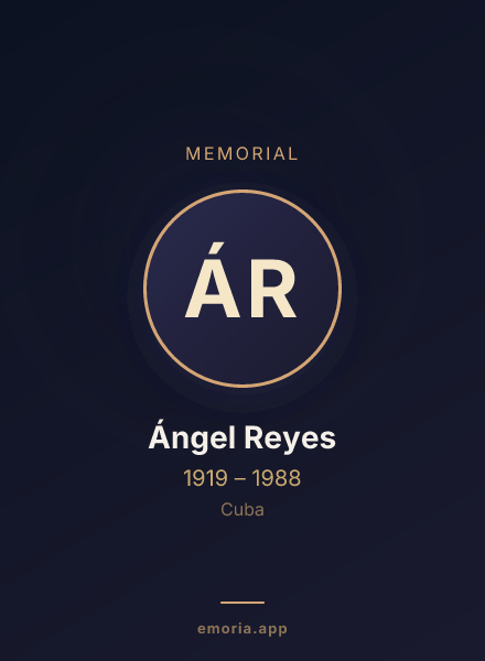 Memorial portrait of Ángel Reyes