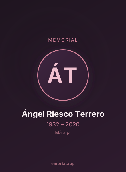 Memorial portrait of Ángel Riesco Terrero