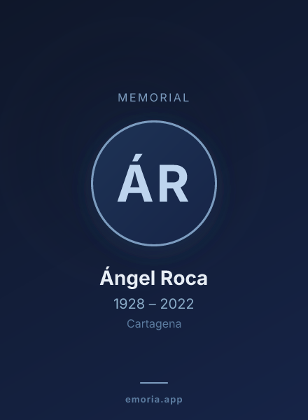 Memorial portrait of Ángel Roca