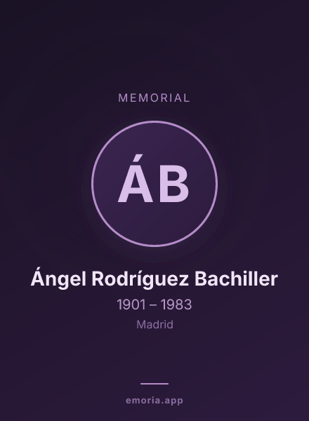Memorial portrait of Ángel Rodríguez Bachiller