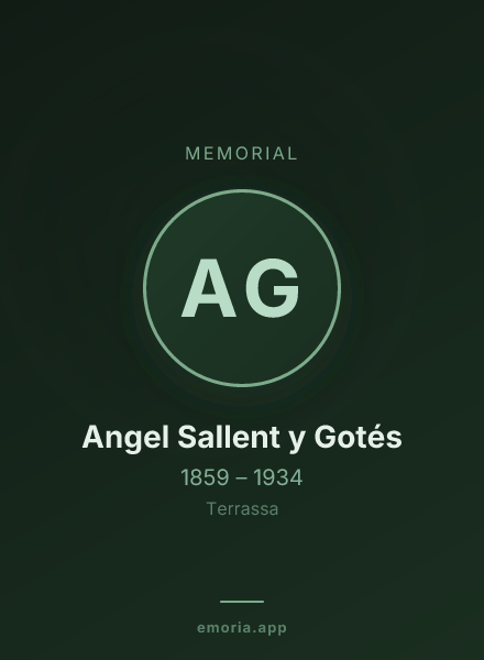 Memorial portrait of Angel Sallent y Gotés