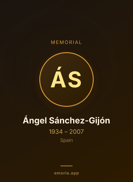 Memorial portrait of Ángel Sánchez-Gijón