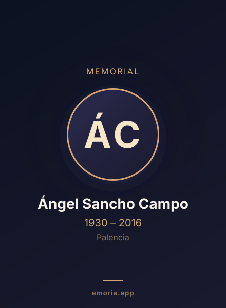 Memorial portrait of Ángel Sancho Campo
