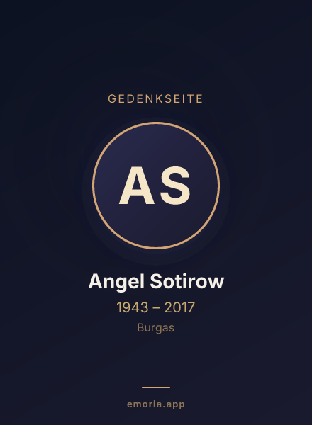 Gedenkportrait von Angel Sotirow