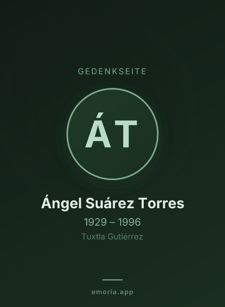 Gedenkportrait von Ángel Suárez Torres