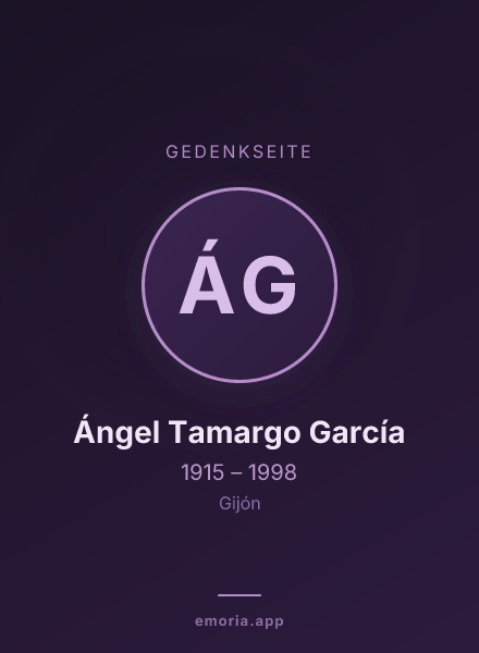 Gedenkportrait von Ángel Tamargo García