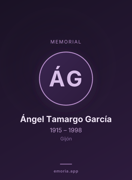 Memorial portrait of Ángel Tamargo García