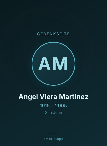 Gedenkportrait von Angel Viera Martínez