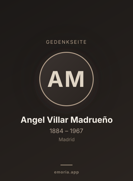 Gedenkportrait von Angel Villar Madrueño