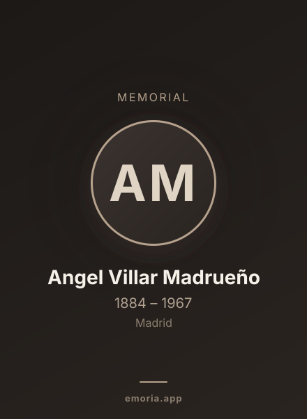 Memorial portrait of Angel Villar Madrueño