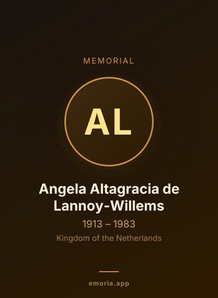 Memorial portrait of Angela Altagracia de Lannoy-Willems