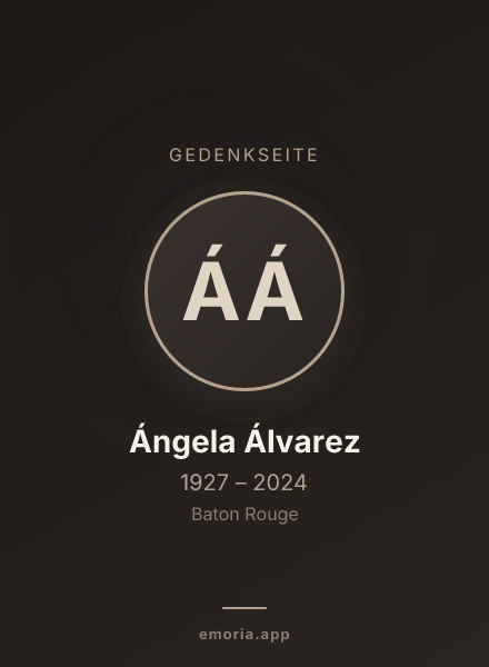 Gedenkportrait von Ángela Álvarez