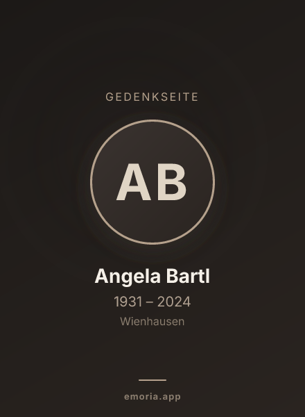Gedenkportrait von Angela Bartl