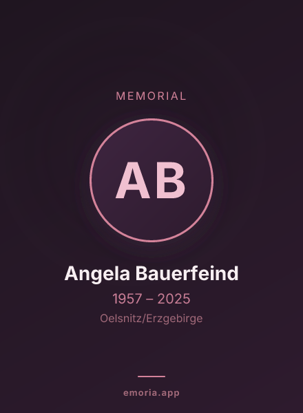 Memorial portrait of Angela Bauerfeind