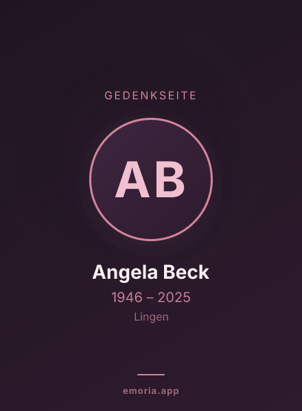 Gedenkportrait von Angela Beck